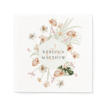 Elegant Boho Blush Blumengrün Hochzeit