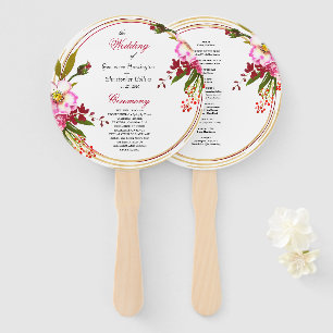Elegant Boho Blush Pink Blumenzeremonie Fächer