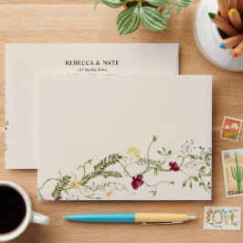 Elegant Boho Boho Wildblumen 12x18 Card Umschlag