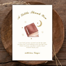 Elegant Boho Book Moon Star Baby Shower