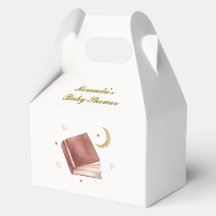 Elegant Boho Book Moon Star Baby Shower