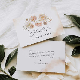 Elegant Boho Botanical Thank You card Dankeskarte