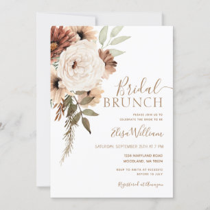 Elegant Boho Bridal Brunch Einladung