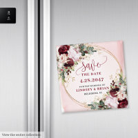 Elegant Boho Burgund Blush Gold Blumen Save the Da