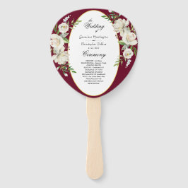Elegant Boho Burgundy Blumenzeremonie Fächer