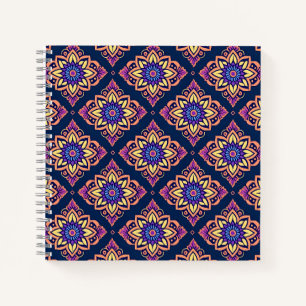 Elegant Boho Chic Blumenmuster Notizbuch