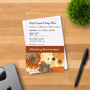 Elegant Boho Chic mandala Hochzeit Jahrestag Acryleinladungen