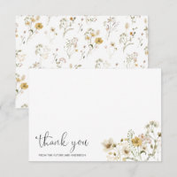 Elegant Boho Chic Wildblume Floral Future Mrs.