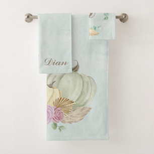 Elégant Boho Citrouille pampas herbe Personnalisé
