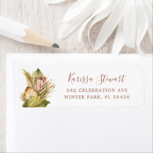 Elegant Boho Dried Botanicals Rust Wedding
