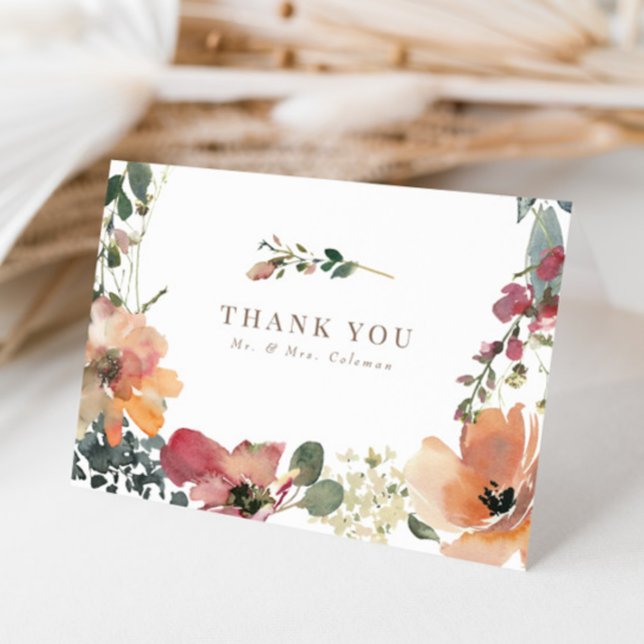 Elegant Boho Fall Wildblume Wedding Danke (Von Creator hochgeladen)