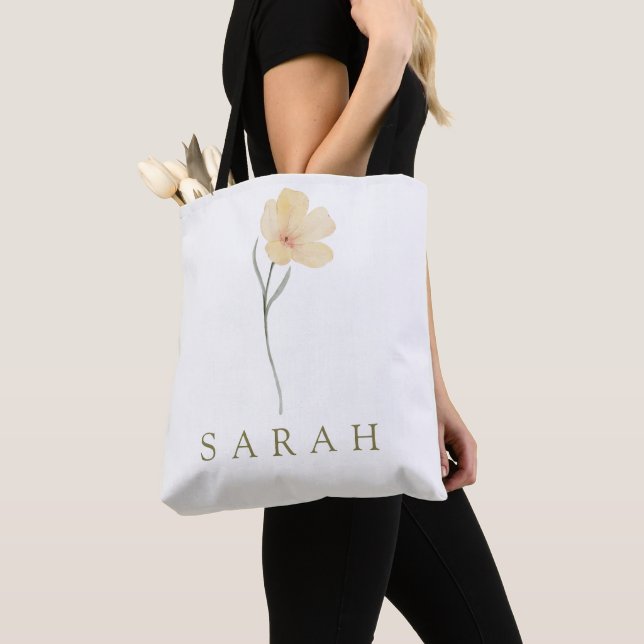 Elégant Boho Fleur sauvage Sac fourre-tout Floral (De près)