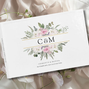 Elegant Boho Floral Gästebuch