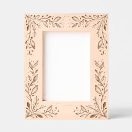 Elegant Boho Floral Geätzte Rahmen
