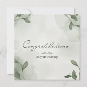 Elégant Boho Floral Greenery Carte Mariage