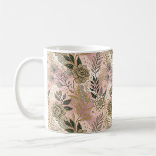 Elegant Boho Floral Pattern Kaffeetasse