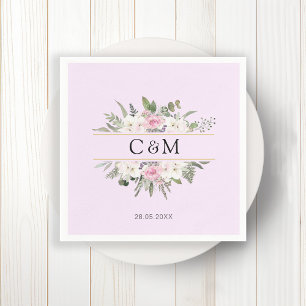 Elegant Boho Floral Serviette