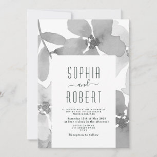 Elegant Boho Floral Wedding Einladung