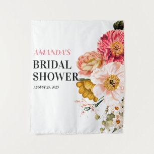 Elegant Boho Floral Wedding Foto Stand Hintergrund Wandteppich