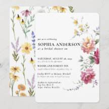 Elegant Boho Floral Wildblume Brautparty