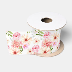 Elegant Boho Floral Wildblume Satinband