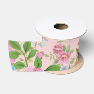 Elegant Boho Floral Wildblume Satinband