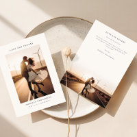 Elegant Boho Foto Wedding Dankeschön Card