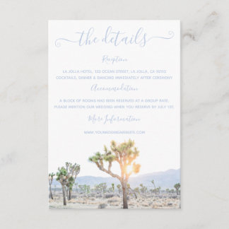 Elegant Boho Greenery Joshua Tree Wedding Details Begleitkarte