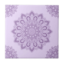Elegant Boho Lavender Lila Mandala Fliese