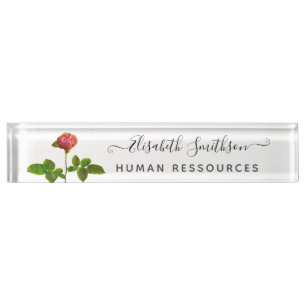 Elegant Boho Liberty Custom Beruflich Floral Namensplakette