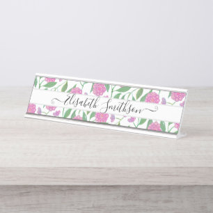 Elegant Boho Liberty Custom Beruflich Floral Schreibtischnamensplakette