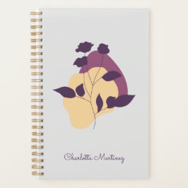 Elegant Boho Lila Blume Planer