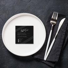 Elegant Boho Minimalist Black & White Wedding
