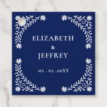 Elegant Boho Navy Floral Wedding