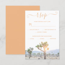 Elegant Boho Orange Custom Joshua Tree Wedding