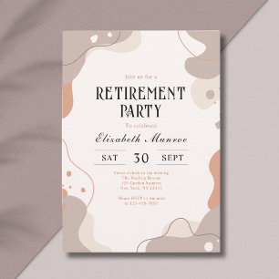 Elegant Boho Pastel Retirement Party Einladung