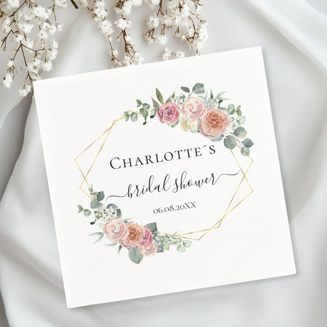 Elegant Boho Pastel   Serviette (Personalized Elegant Boho Pastel Napkins)