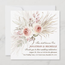 Elegant Boho Pink Blush Christliche Hochzeit