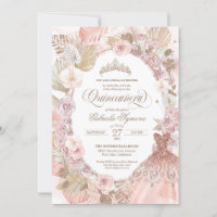 Elegant Boho Pink getrocknete Rose der Blüte Quinc
