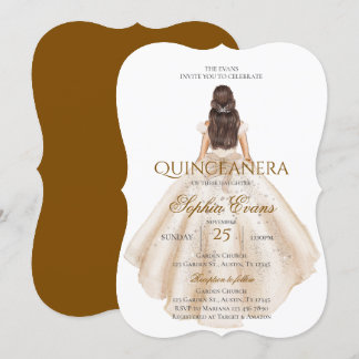 Elegant Boho Quinceanera Princess Einladung