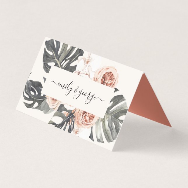 ÉLÉGANT BOHO RUST MONSTRERA PEONRA MARIAGE FLORAL (Back)