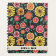 Élégant Boho Scandinave Floral Planner