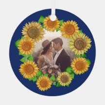 Elegant Boho Sonnenblume Rustic Navy Blue Wedding