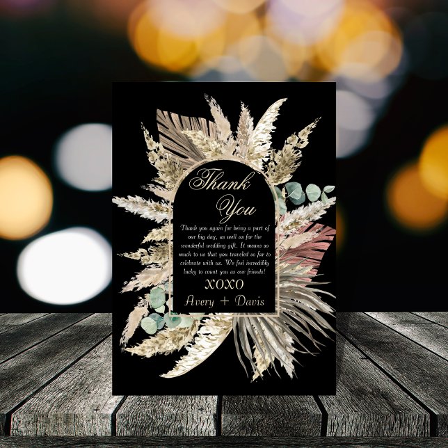 Elégant boho terracotta moderne MERCI CARTES (Créateur téléchargé)