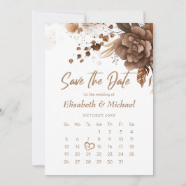 Elegant Boho Terracotta Save the Date Wedding Einladung