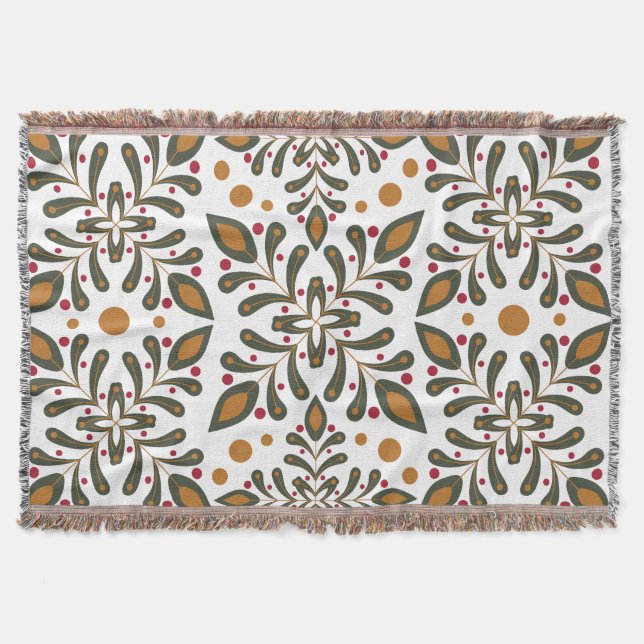 Elegant Boho Throw Blanket Decke (Vorderseite)