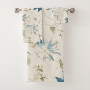 Elegant Boho Vintag Maple Blätter Blumenmuster Badhandtuch Set
