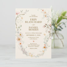 Elegant Boho-Wasserfarben-Wildblumen-Blumen 