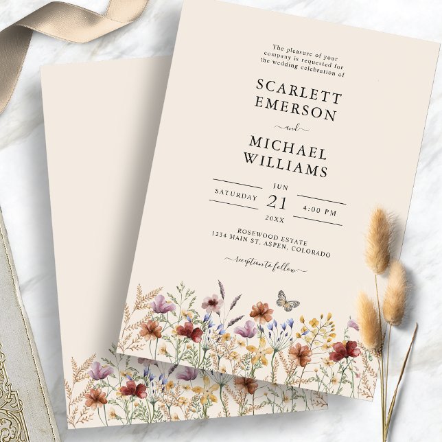 Elegant Boho Wedding Einladung (Elegant Boho Wedding Invitation
)