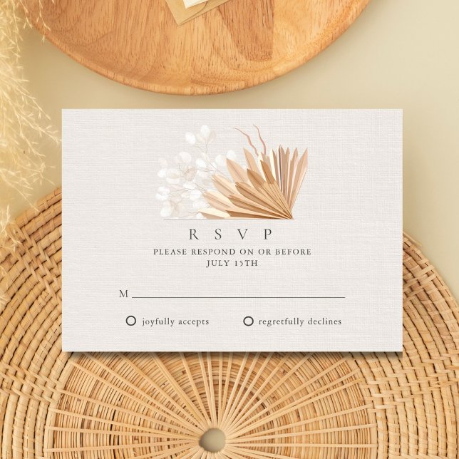 Elegant Boho Wedding RSVP Karte (Elegant Boho Wedding RSVP)
